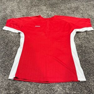 Mens Red and White Sports Jersey